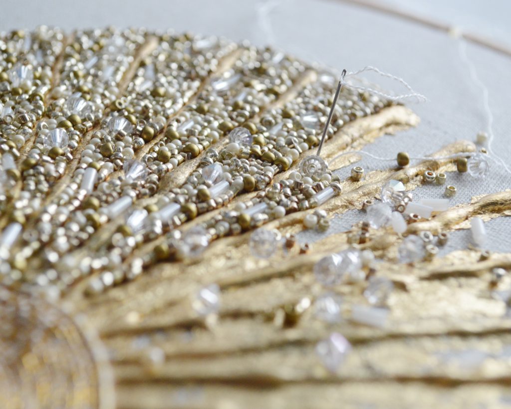 coquillage broderie perles