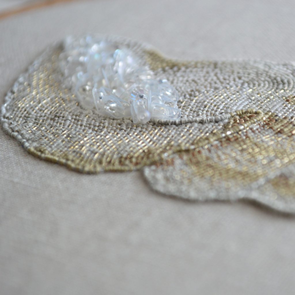 coquillage brodé